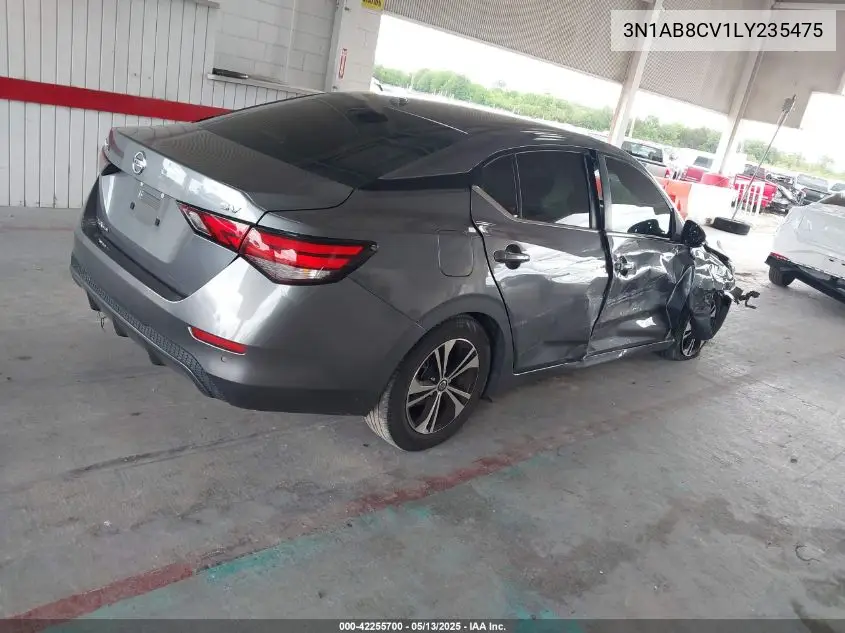 2020 Nissan Sentra Sv Xtronic Cvt VIN: 3N1AB8CV1LY235475 Lot: 42255700