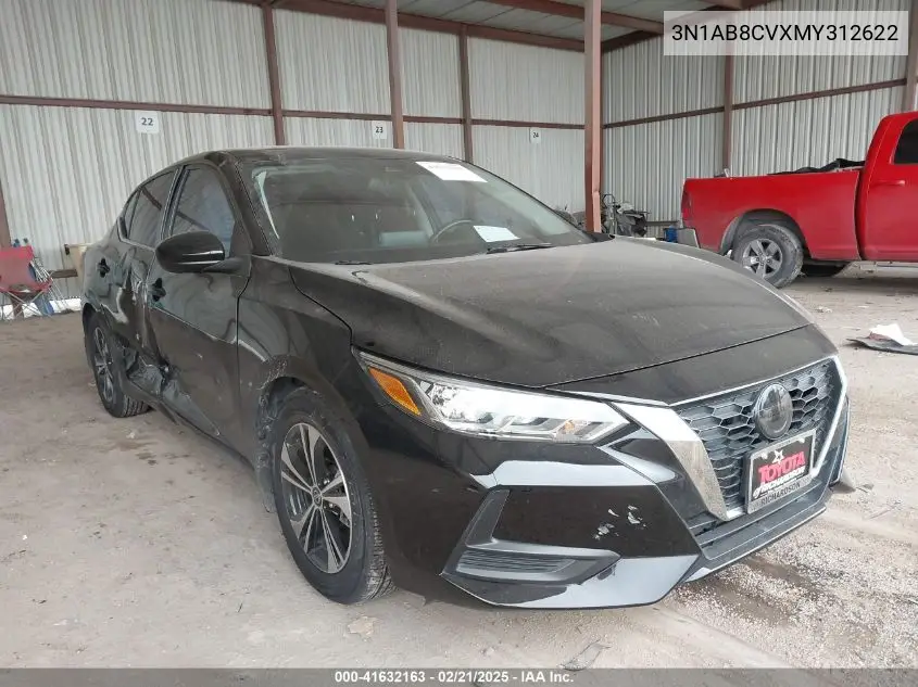 2021 Nissan Sentra Sv Xtronic Cvt VIN: 3N1AB8CVXMY312622 Lot: 41632163