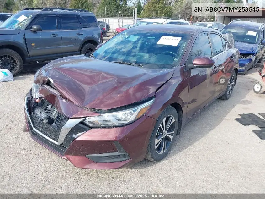 2021 Nissan Sentra Sv Xtronic Cvt VIN: 3N1AB8CV7MY253545 Lot: 41869144