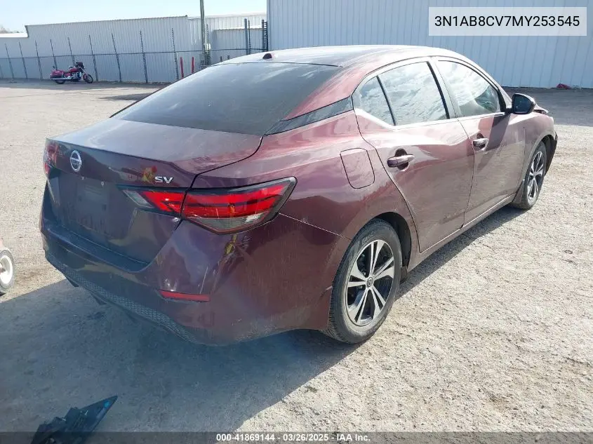 2021 Nissan Sentra Sv Xtronic Cvt VIN: 3N1AB8CV7MY253545 Lot: 41869144