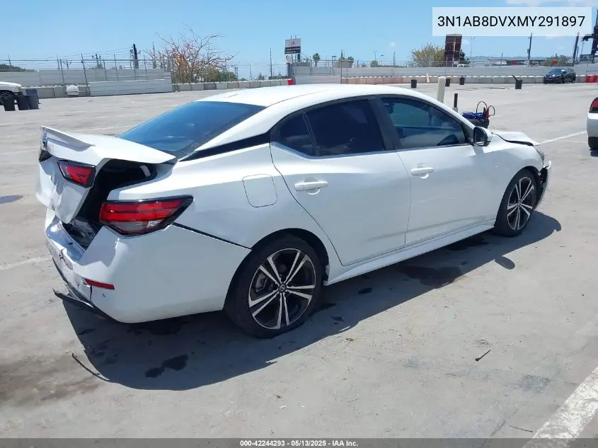 2021 Nissan Sentra Sr Xtronic Cvt VIN: 3N1AB8DVXMY291897 Lot: 42244293