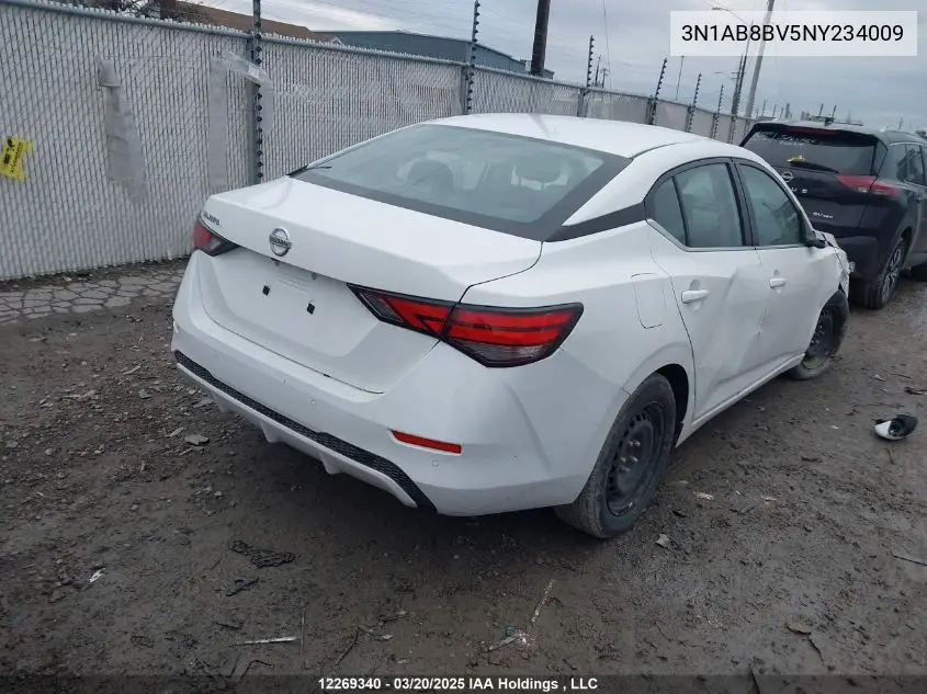 2022 Nissan Sentra S/S Plus VIN: 3N1AB8BV5NY234009 Lot: 12269340X