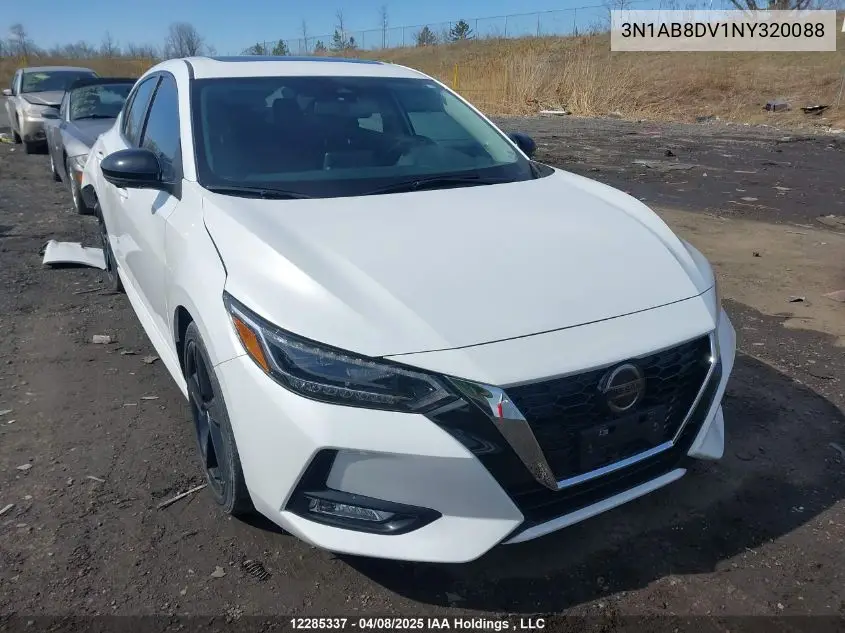 2022 Nissan Sentra Sr/Sr Midnight Edition VIN: 3N1AB8DV1NY320088 Lot: 12285337