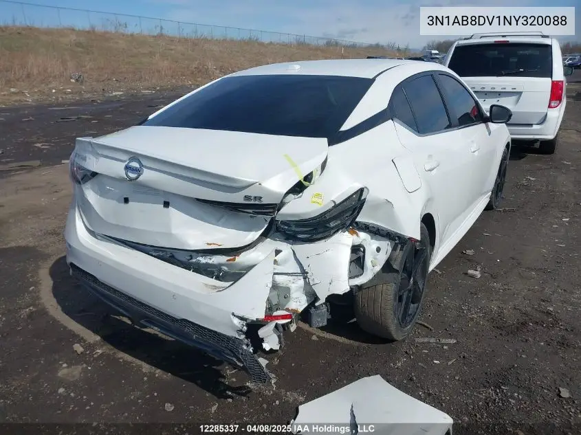2022 Nissan Sentra Sr/Sr Midnight Edition VIN: 3N1AB8DV1NY320088 Lot: 12285337