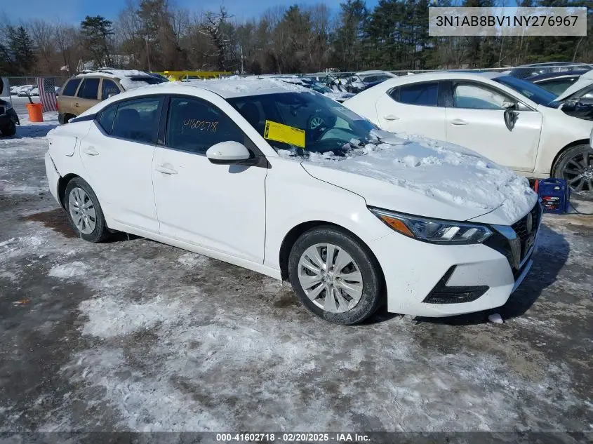 2022 Nissan Sentra S Xtronic Cvt VIN: 3N1AB8BV1NY276967 Lot: 41602718