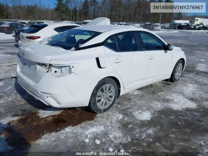 2022 Nissan Sentra S Xtronic Cvt VIN: 3N1AB8BV1NY276967 Lot: 41602718