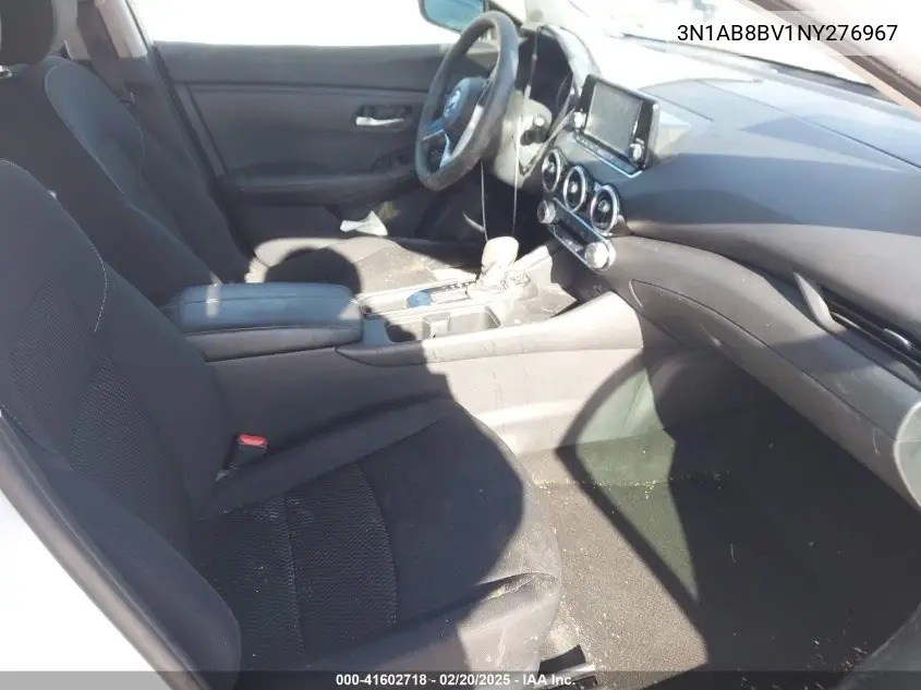 2022 Nissan Sentra S Xtronic Cvt VIN: 3N1AB8BV1NY276967 Lot: 41602718