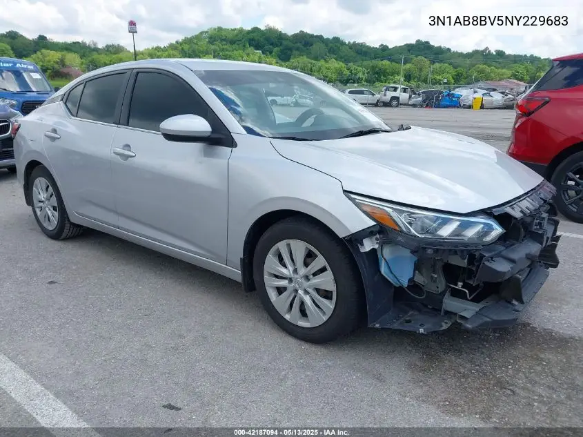 2022 Nissan Sentra S Xtronic Cvt VIN: 3N1AB8BV5NY229683 Lot: 42187094