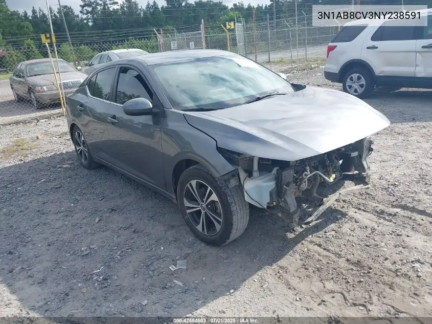2022 Nissan Sentra Sv VIN: 3N1AB8CV3NY238591 Lot: 42584503
