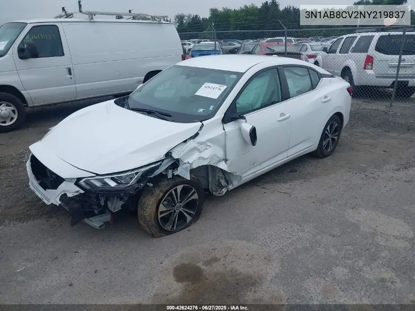 2022 Nissan Sentra Sv Xtronic Cvt VIN: 3N1AB8CV2NY219837 Lot: 42624276