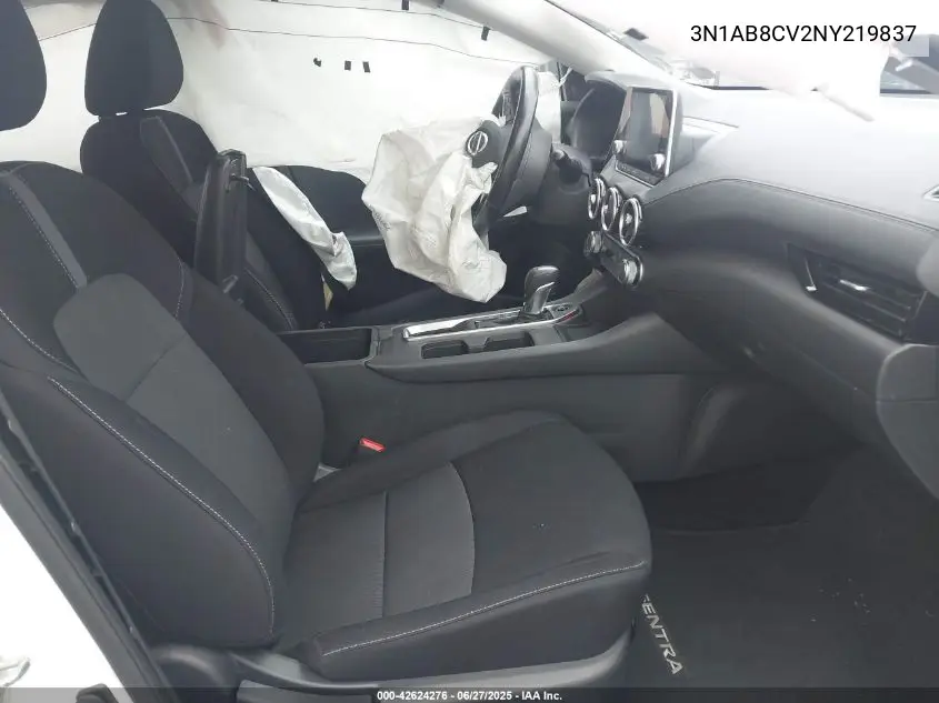 2022 Nissan Sentra Sv Xtronic Cvt VIN: 3N1AB8CV2NY219837 Lot: 42624276