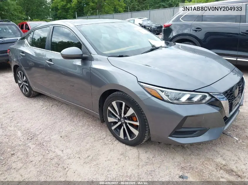2022 Nissan Sentra Sv Xtronic Cvt VIN: 3N1AB8CV0NY204933 Lot: 42625857