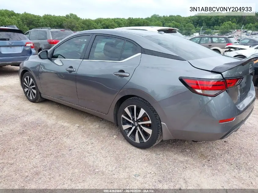 2022 Nissan Sentra Sv Xtronic Cvt VIN: 3N1AB8CV0NY204933 Lot: 42625857