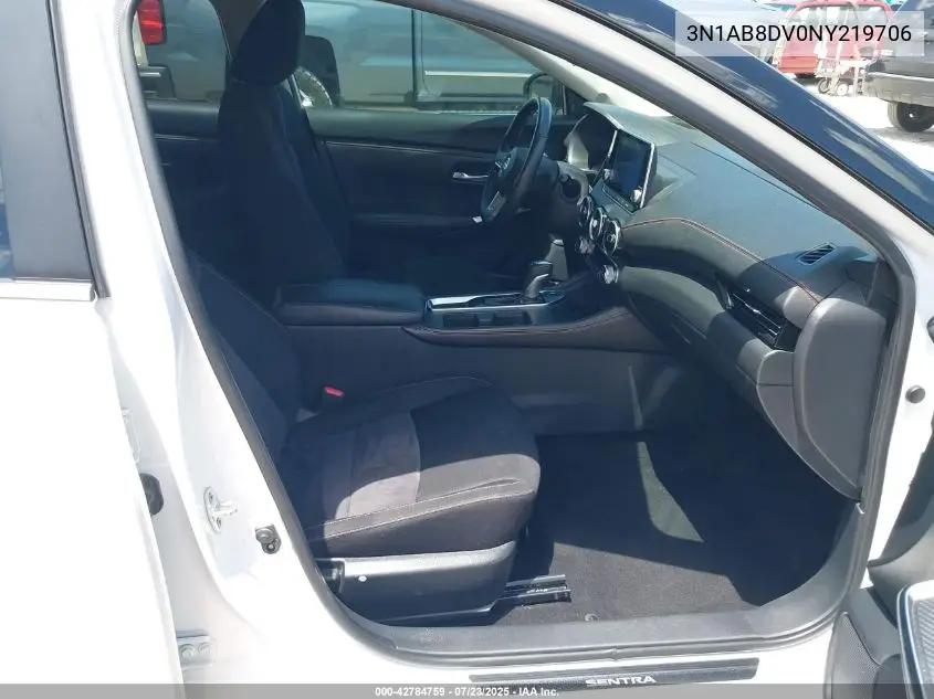 2022 Nissan Sentra Sr Xtronic Cvt VIN: 3N1AB8DV0NY219706 Lot: 42784759