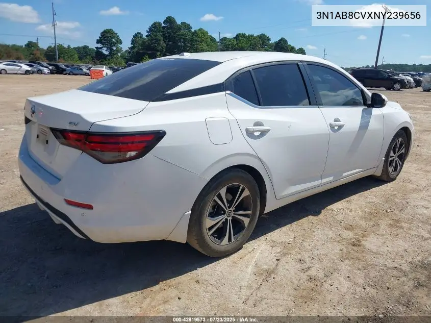 2022 Nissan Sentra Sv Xtronic Cvt VIN: 3N1AB8CVXNY239656 Lot: 42819573