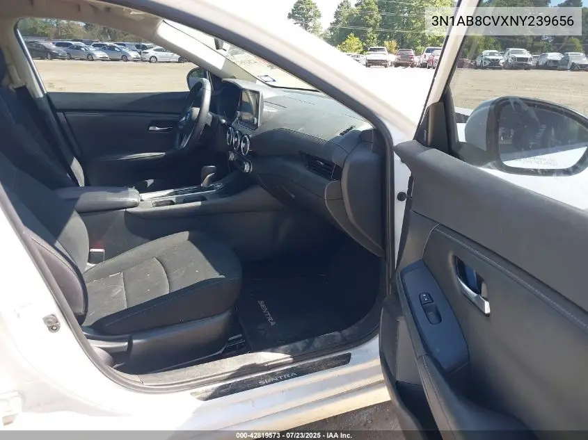 2022 Nissan Sentra Sv Xtronic Cvt VIN: 3N1AB8CVXNY239656 Lot: 42819573