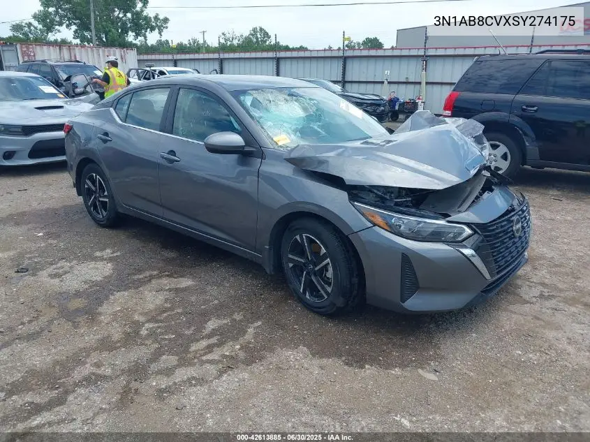 2025 Nissan Sentra Sv VIN: 3N1AB8CVXSY274175 Lot: 42613885