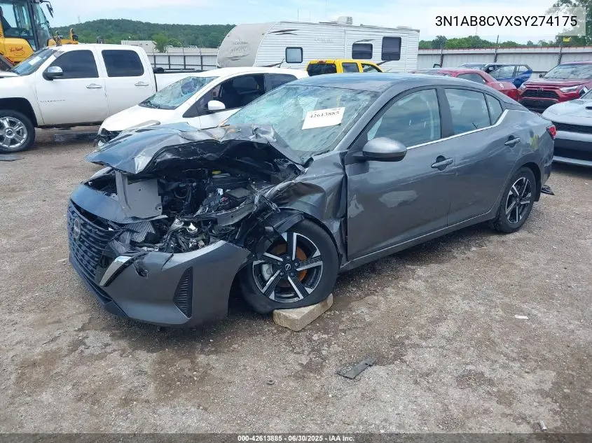 2025 Nissan Sentra Sv VIN: 3N1AB8CVXSY274175 Lot: 42613885