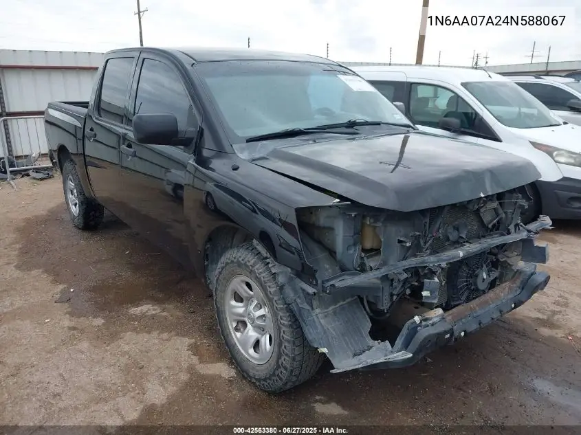 2004 Nissan Titan Xe VIN: 1N6AA07A24N588067 Lot: 42563380