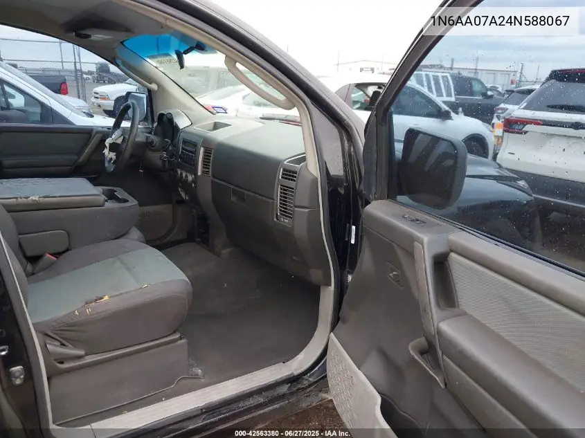 2004 Nissan Titan Xe VIN: 1N6AA07A24N588067 Lot: 42563380
