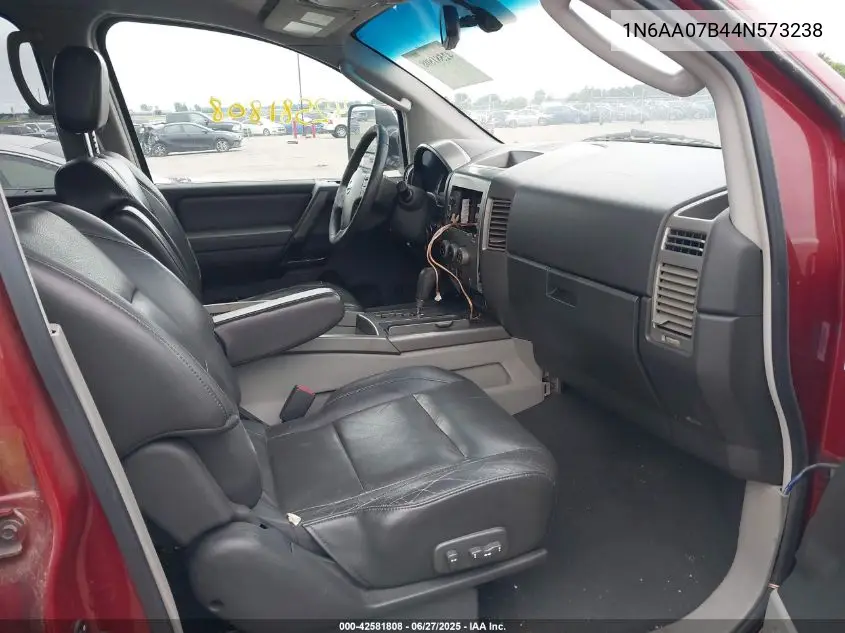2004 Nissan Titan Le VIN: 1N6AA07B44N573238 Lot: 42581808