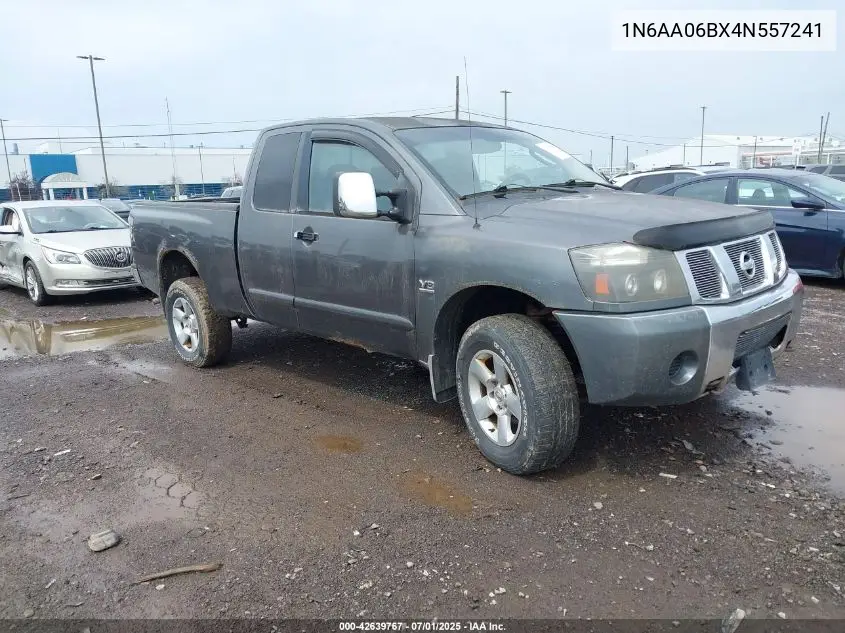 2004 Nissan Titan Se VIN: 1N6AA06BX4N557241 Lot: 42639767