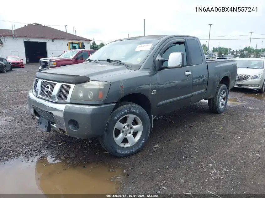 2004 Nissan Titan Se VIN: 1N6AA06BX4N557241 Lot: 42639767