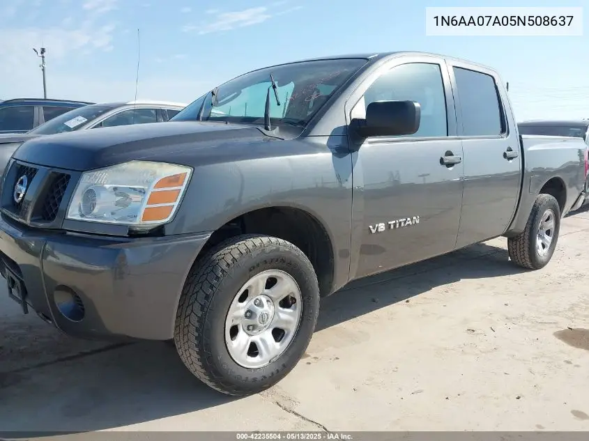 2005 Nissan Titan Xe VIN: 1N6AA07A05N508637 Lot: 42235504