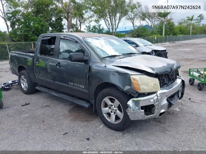 2007 Nissan Titan Se VIN: 1N6BA07A97N242624 Lot: 42558202