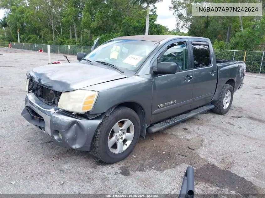 2007 Nissan Titan Se VIN: 1N6BA07A97N242624 Lot: 42558202