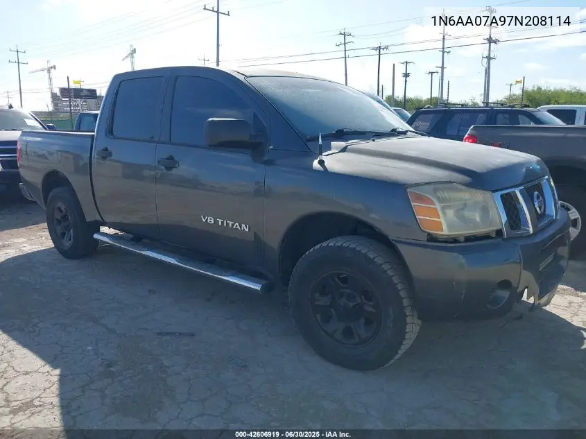 2007 Nissan Titan Xe VIN: 1N6AA07A97N208114 Lot: 42606919