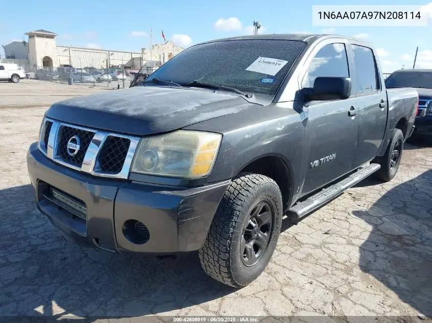 2007 Nissan Titan Xe VIN: 1N6AA07A97N208114 Lot: 42606919