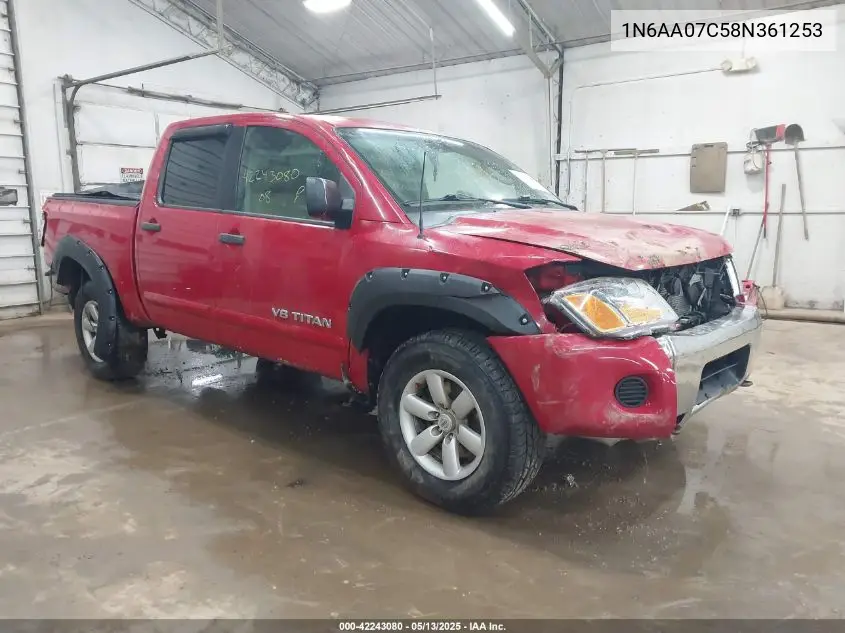 1n6aa07c58n361253 1N6AA07C58N361253 2008 Nissan Titan Le/Pro-4X/Se/Xe