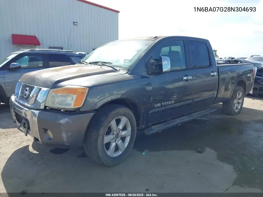 1N6BA07G28N304693 2008 Nissan Titan Le