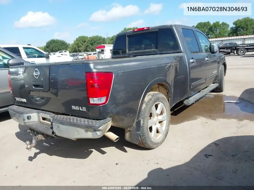 1N6BA07G28N304693 2008 Nissan Titan Le
