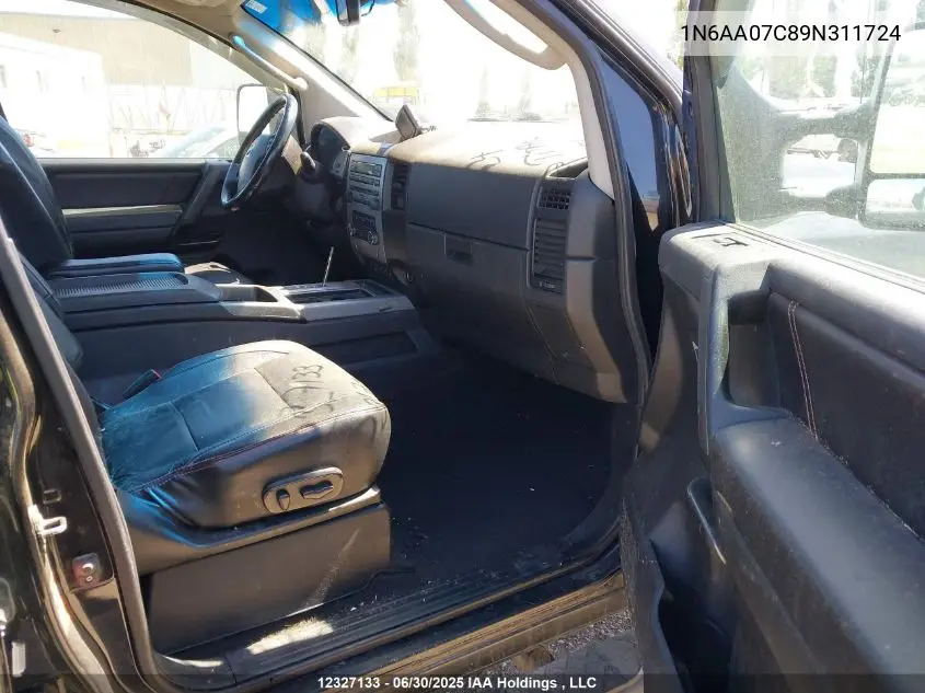 2009 Nissan Titan Xe VIN: 1N6AA07C89N311724 Lot: 12327133X