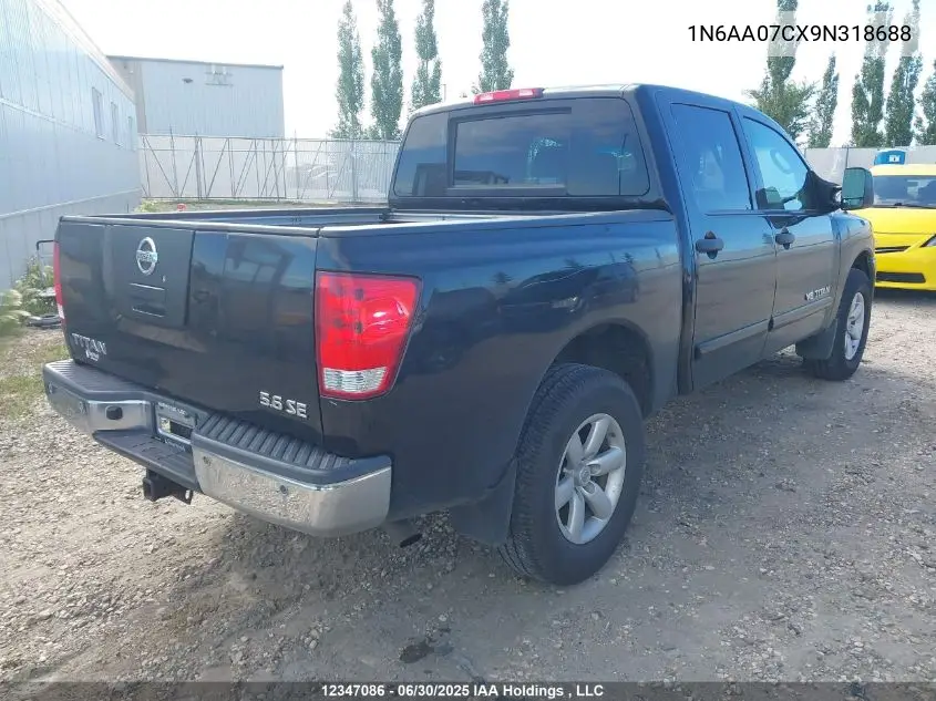 2009 Nissan Titan Xe/Se/Le/Pro-4X VIN: 1N6AA07CX9N318688 Lot: 12347086