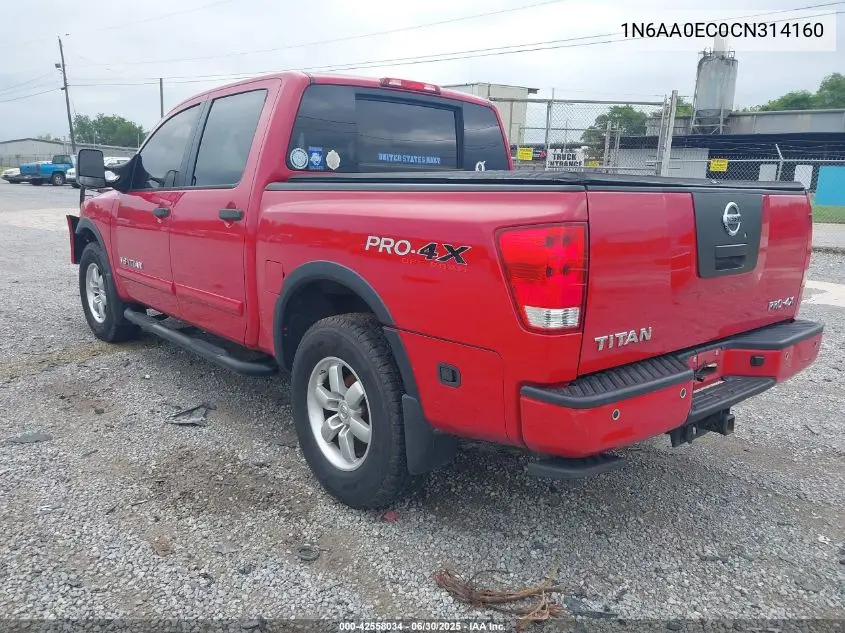 1n6aa0ec0cn314160 1N6AA0EC0CN314160 2012 Nissan Titan Pro-4X