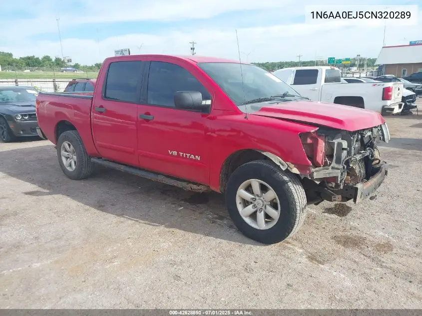 2012 Nissan Titan Sv VIN: 1N6AA0EJ5CN320289 Lot: 42628850