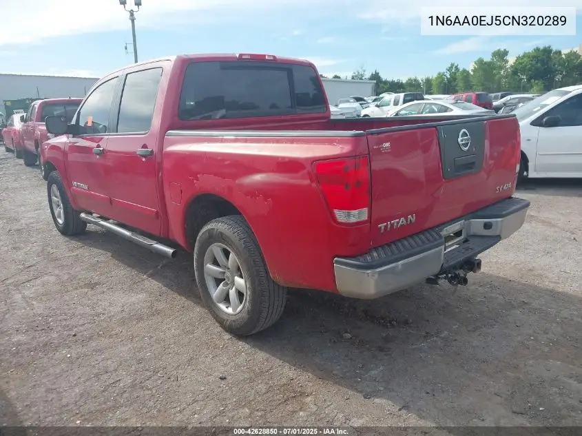 2012 Nissan Titan Sv VIN: 1N6AA0EJ5CN320289 Lot: 42628850