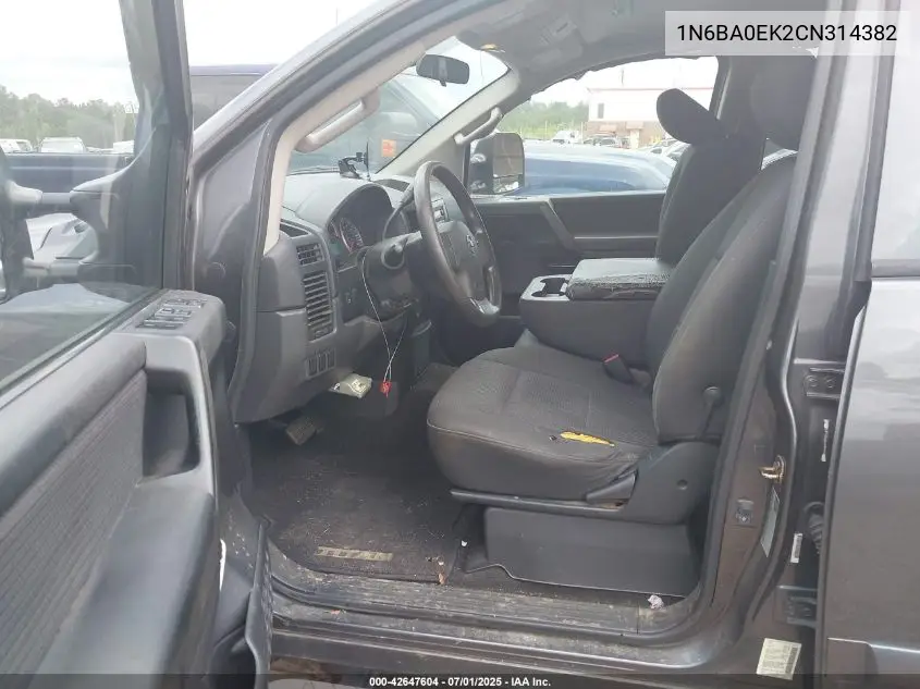2012 Nissan Titan Sv VIN: 1N6BA0EK2CN314382 Lot: 42647604