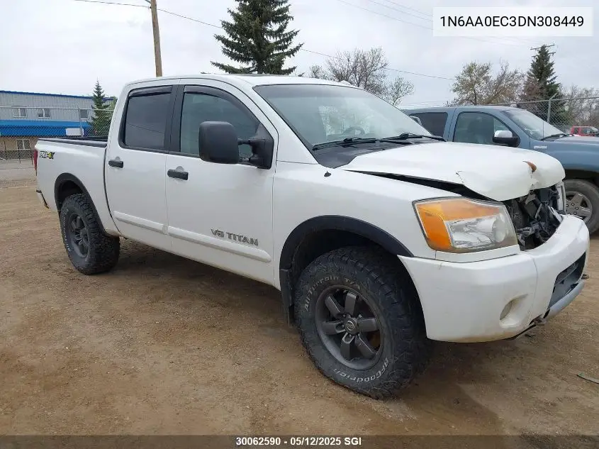 2013 Nissan Titan S/Sv/Sl/Pro-4X VIN: 1N6AA0EC3DN308449 Lot: 30062590