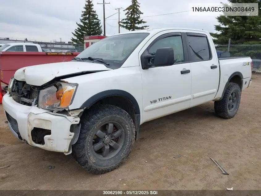 2013 Nissan Titan S/Sv/Sl/Pro-4X VIN: 1N6AA0EC3DN308449 Lot: 30062590