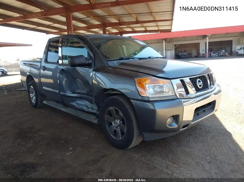 2013 Nissan Titan Sv VIN: 1N6AA0ED0DN311415 Lot: 42636438
