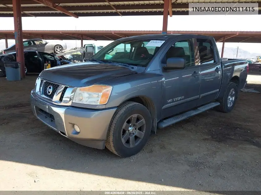 2013 Nissan Titan Sv VIN: 1N6AA0ED0DN311415 Lot: 42636438