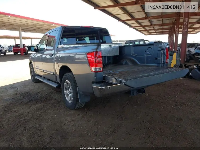 2013 Nissan Titan Sv VIN: 1N6AA0ED0DN311415 Lot: 42636438