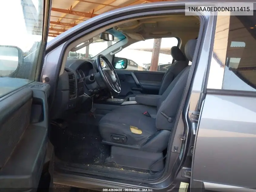 2013 Nissan Titan Sv VIN: 1N6AA0ED0DN311415 Lot: 42636438
