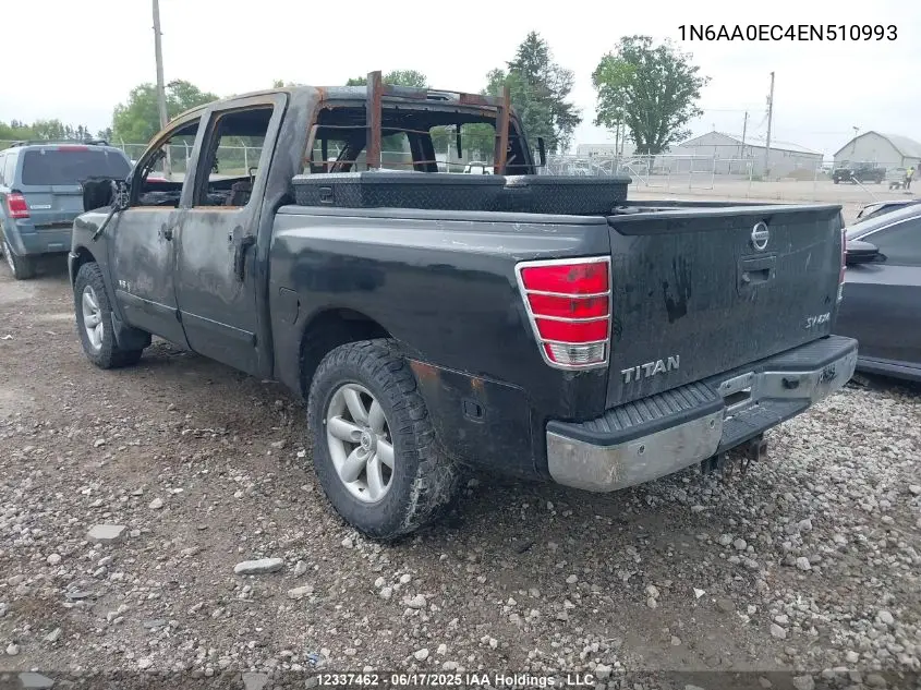 2014 Nissan Titan S/Sv/Sl/Pro-4X VIN: 1N6AA0EC4EN510993 Lot: 12337462
