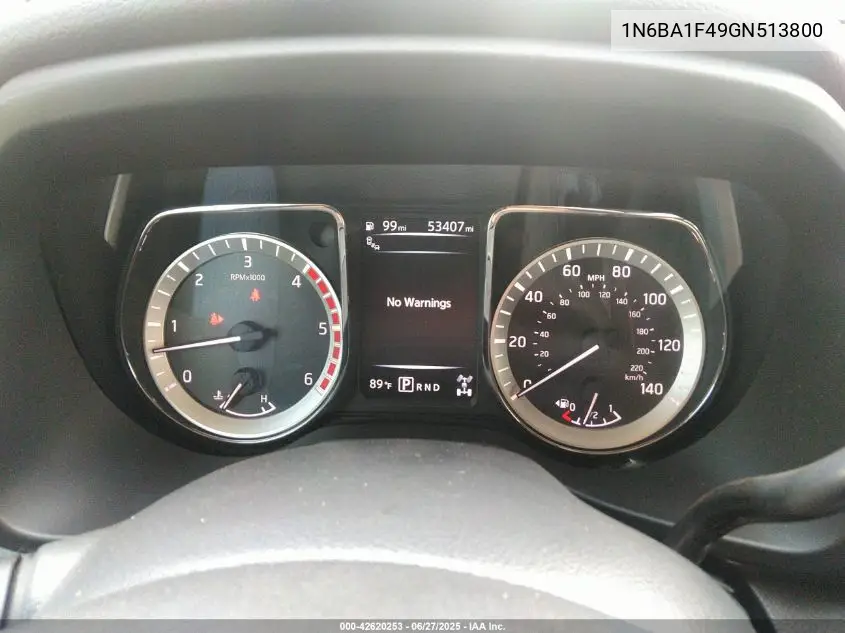 2016 Nissan Titan Xd VIN: 1N6BA1F49GN513800 Lot: 42620253