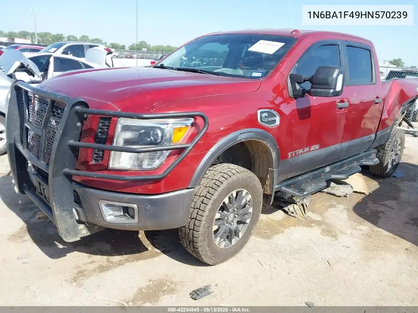 2017 Nissan Titan Xd Pro-4X Diesel VIN: 1N6BA1F49HN570239 Lot: 42234545